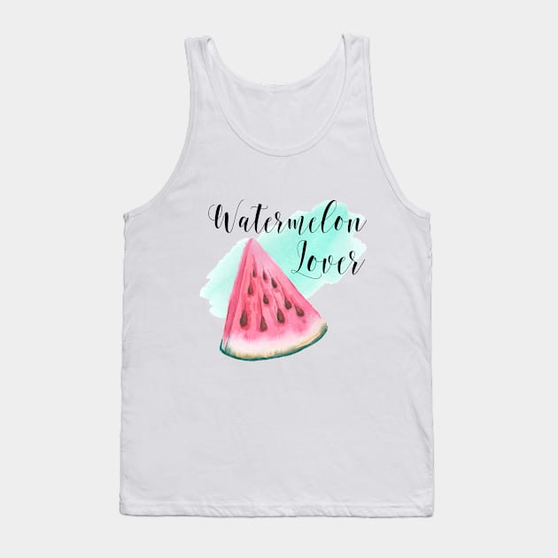 Watermelon lover Tank Top by Derevnina_Art